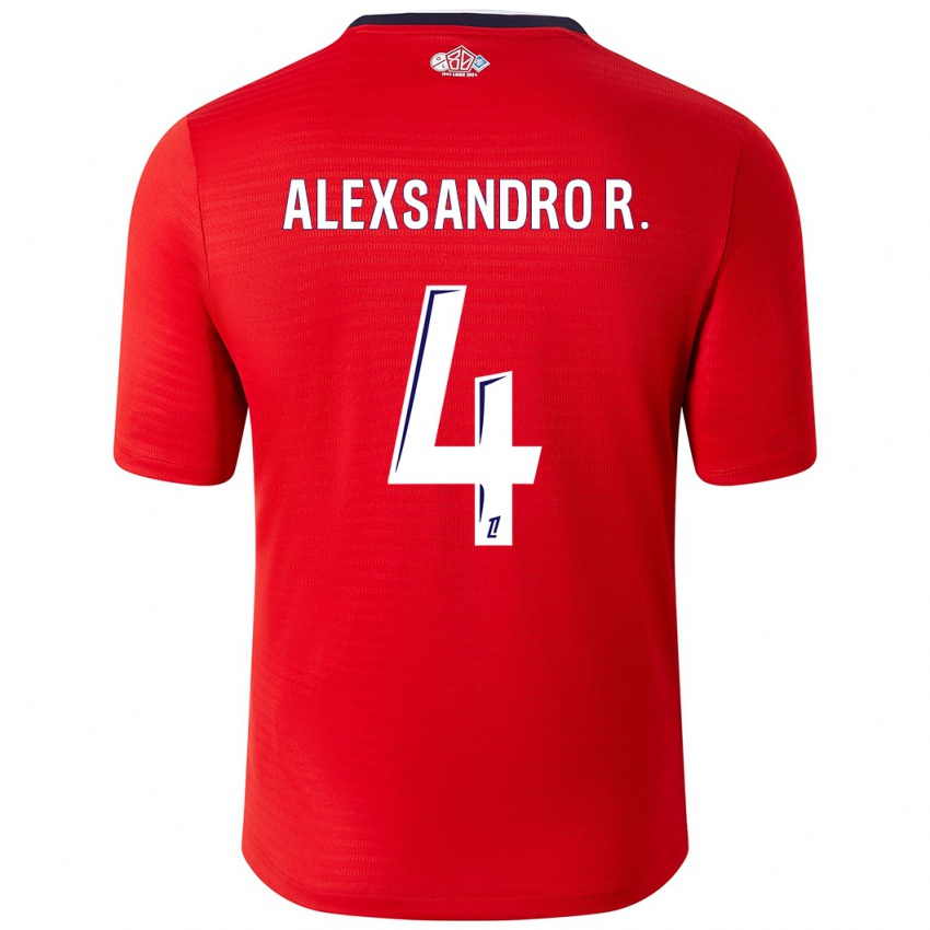 Hombre Camiseta Alexsandro Ribeiro #4 Rojo Blanco 1ª Equipación 2024/25 La Camisa Chile