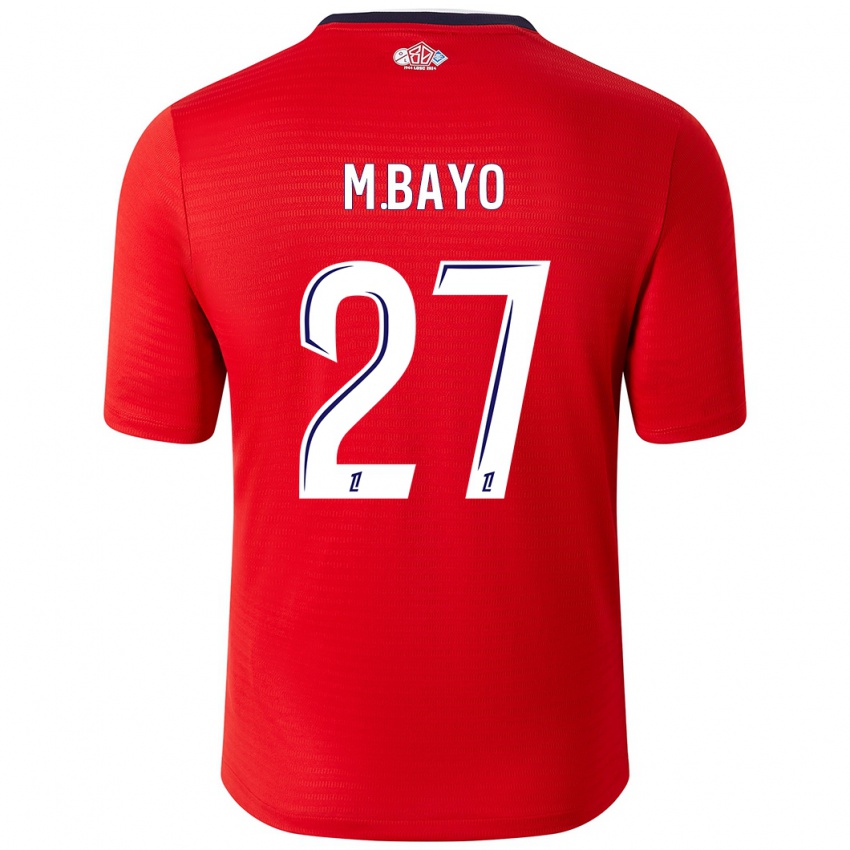 Hombre Camiseta Mohamed Bayo #27 Rojo Blanco 1ª Equipación 2024/25 La Camisa Chile