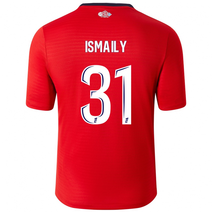 Hombre Camiseta Ismaily #31 Rojo Blanco 1ª Equipación 2024/25 La Camisa Chile