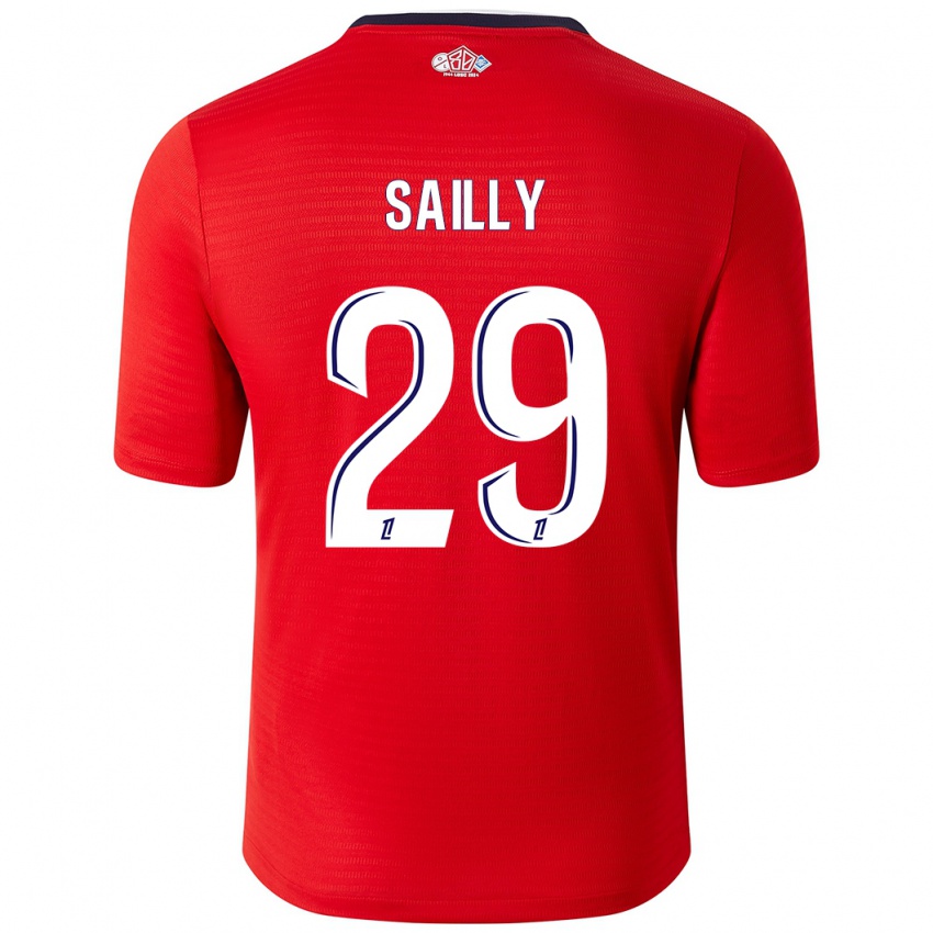 Hombre Camiseta Charlotte Sailly #29 Rojo Blanco 1ª Equipación 2024/25 La Camisa Chile