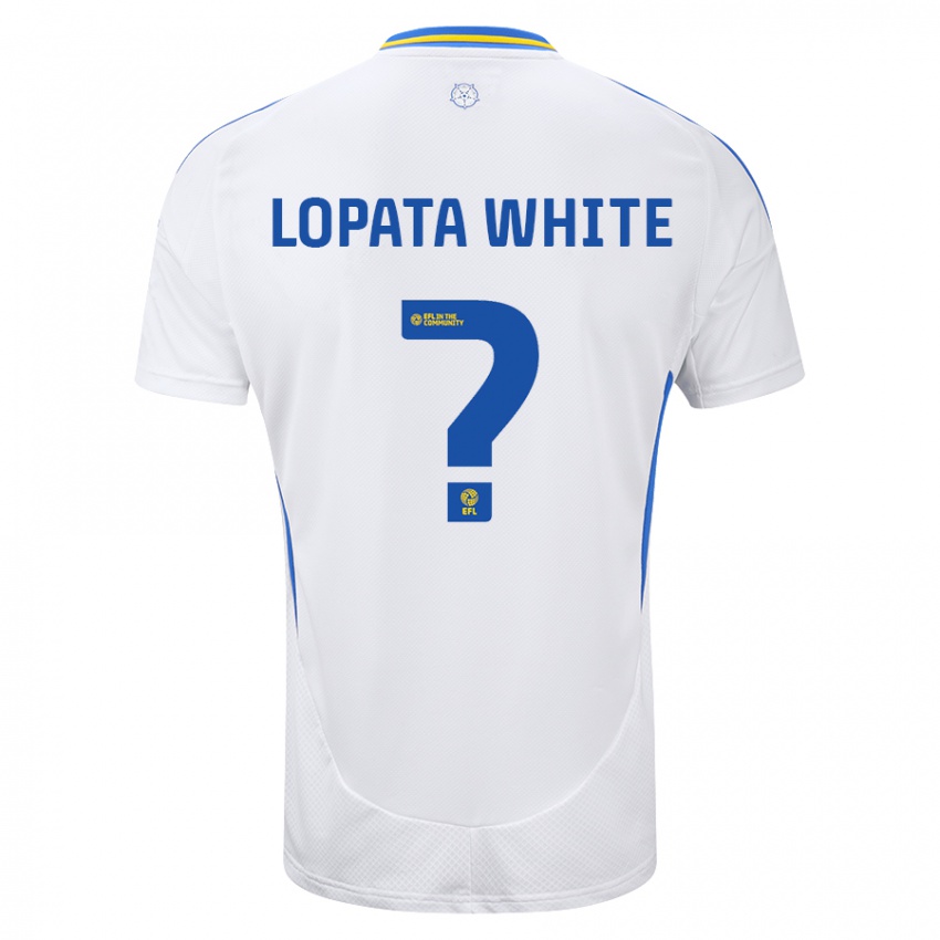 Hombre Camiseta Reuben Lopata-White #0 Blanco Azul 1ª Equipación 2024/25 La Camisa Chile