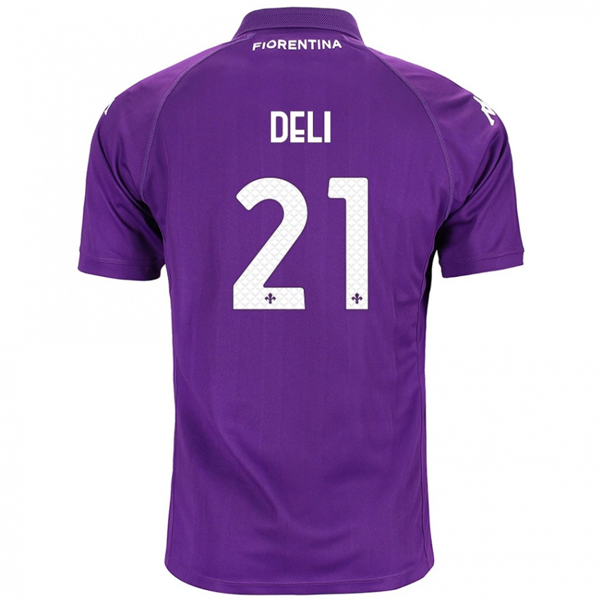 Hombre Camiseta Lapo Deli #21 Morado 1ª Equipación 2024/25 La Camisa Chile