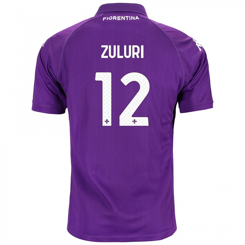 Hombre Camiseta Athena Zuluri #12 Morado 1ª Equipación 2024/25 La Camisa Chile