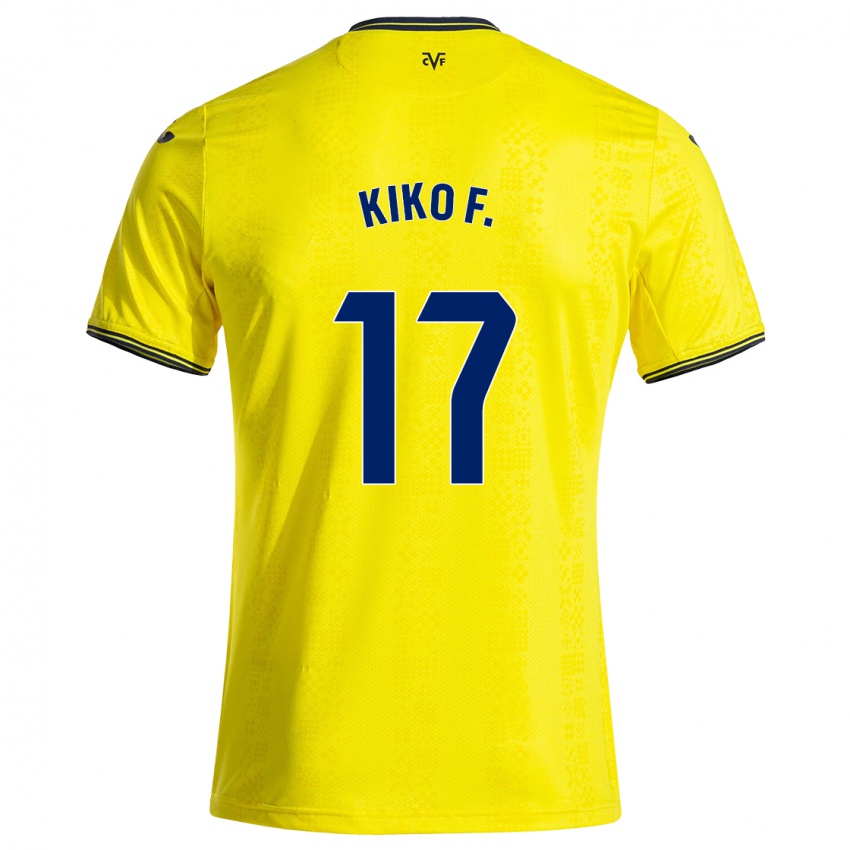 Hombre Camiseta Kiko Femenía #17 Amarillo Negro 1ª Equipación 2024/25 La Camisa Chile