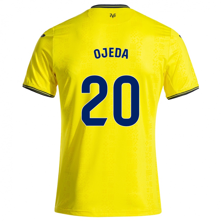 Hombre Camiseta Thiago Ojeda #20 Amarillo Negro 1ª Equipación 2024/25 La Camisa Chile