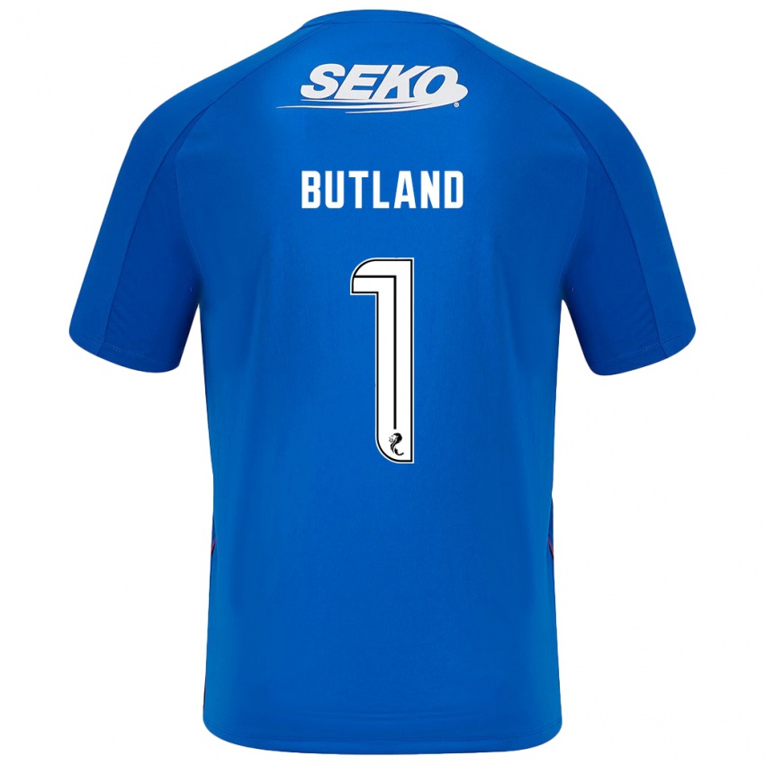 Hombre Camiseta Jack Butland #1 Azul Oscuro 1ª Equipación 2024/25 La Camisa Chile