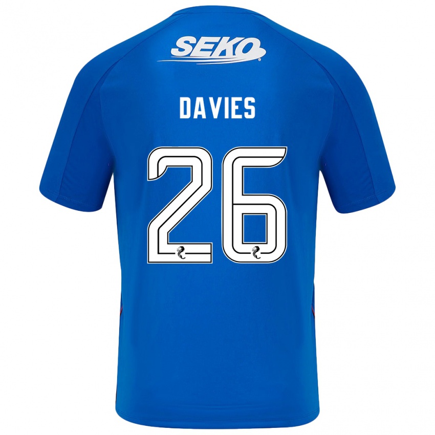 Hombre Camiseta Ben Davies #26 Azul Oscuro 1ª Equipación 2024/25 La Camisa Chile