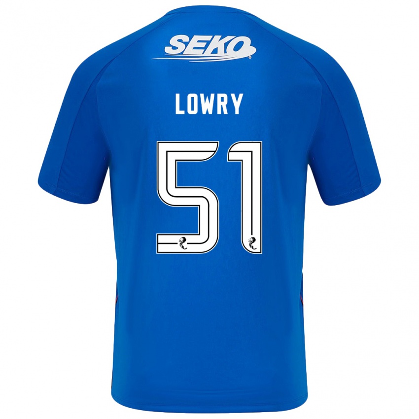 Hombre Camiseta Alex Lowry #51 Azul Oscuro 1ª Equipación 2024/25 La Camisa Chile