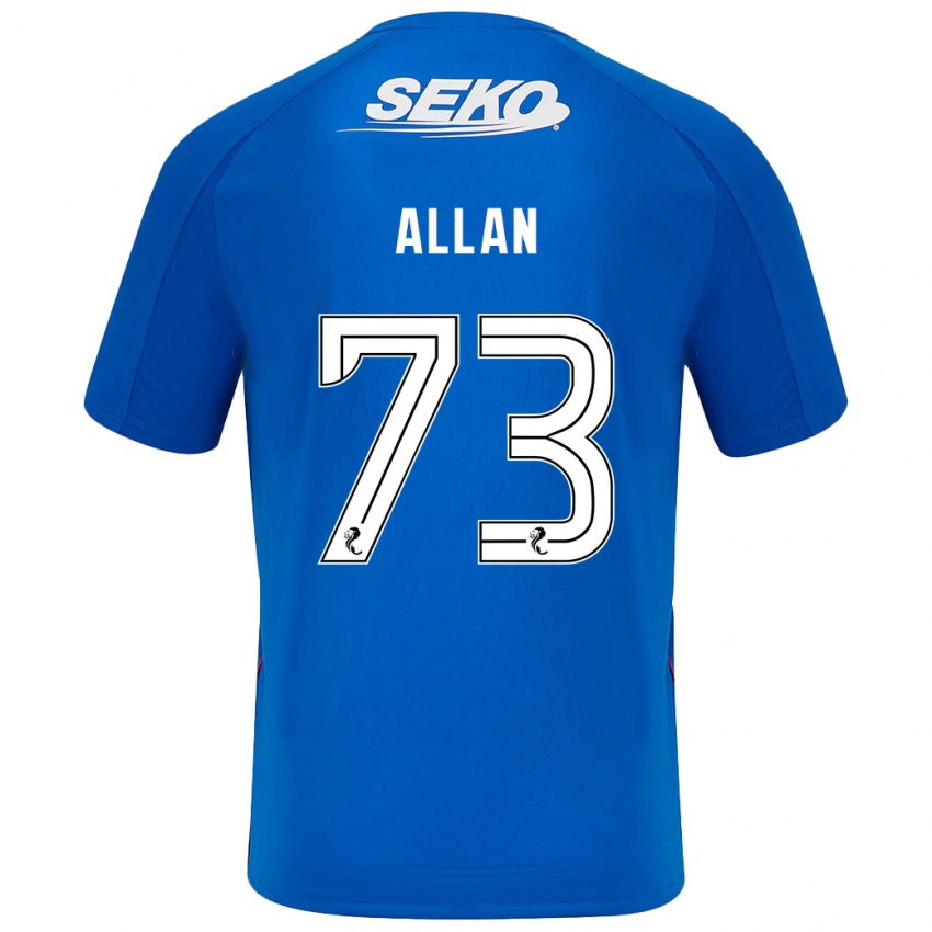 Hombre Camiseta Connor Allan #73 Azul Oscuro 1ª Equipación 2024/25 La Camisa Chile