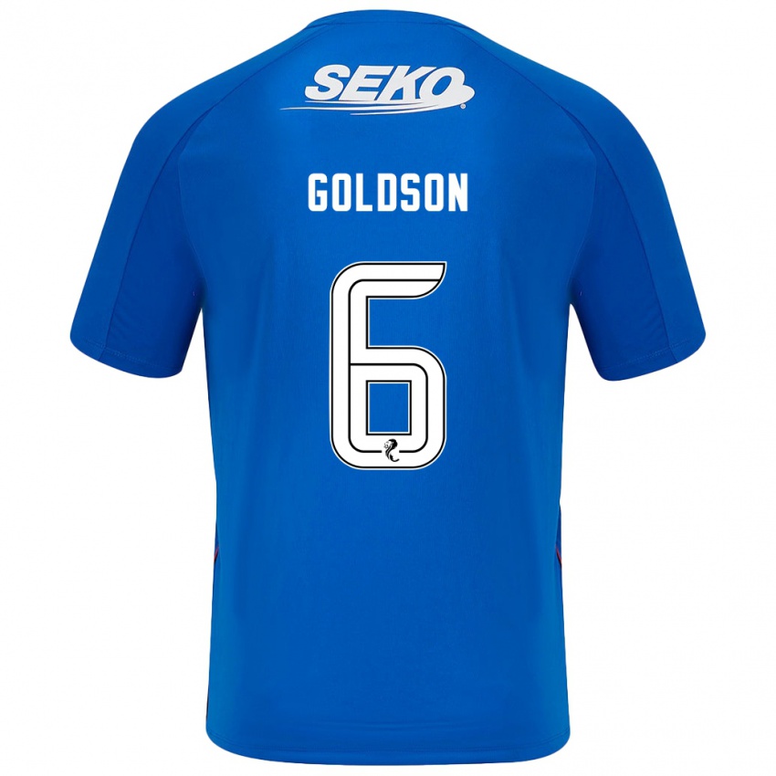 Hombre Camiseta Connor Goldson #6 Azul Oscuro 1ª Equipación 2024/25 La Camisa Chile