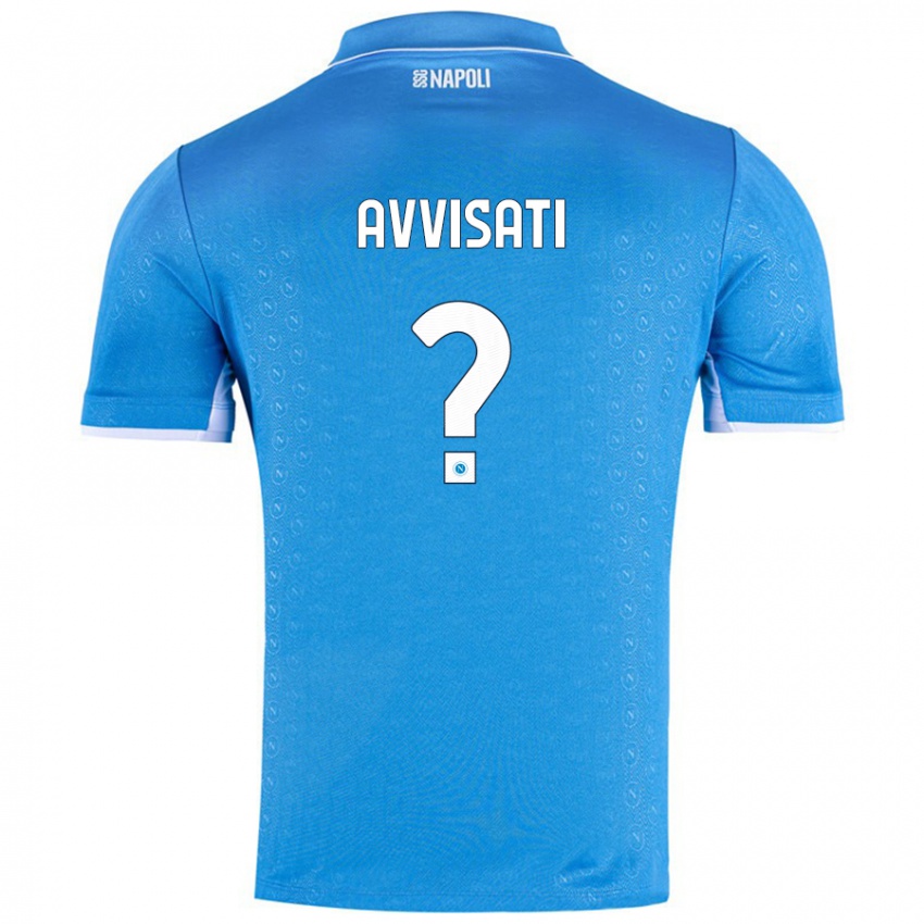 Hombre Camiseta Domenico Avvisati #0 Azul Cielo 1ª Equipación 2024/25 La Camisa Chile