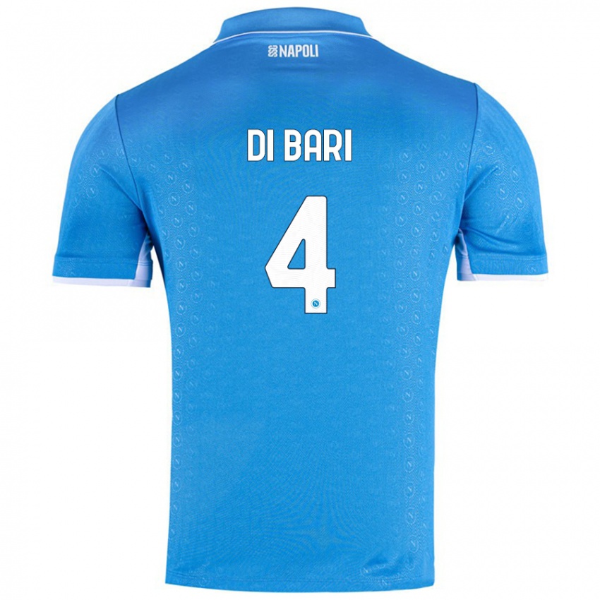 Hombre Camiseta Martina Di Bari #4 Azul Cielo 1ª Equipación 2024/25 La Camisa Chile