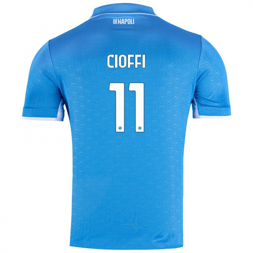 Hombre Camiseta Antonio Cioffi #11 Azul Cielo 1ª Equipación 2024/25 La Camisa Chile