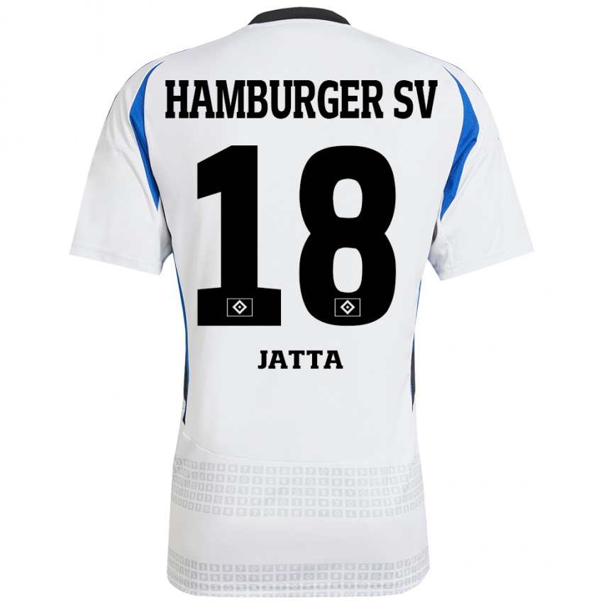 Hombre Camiseta Bakery Jatta #18 Blanco Azul 1ª Equipación 2024/25 La Camisa Chile