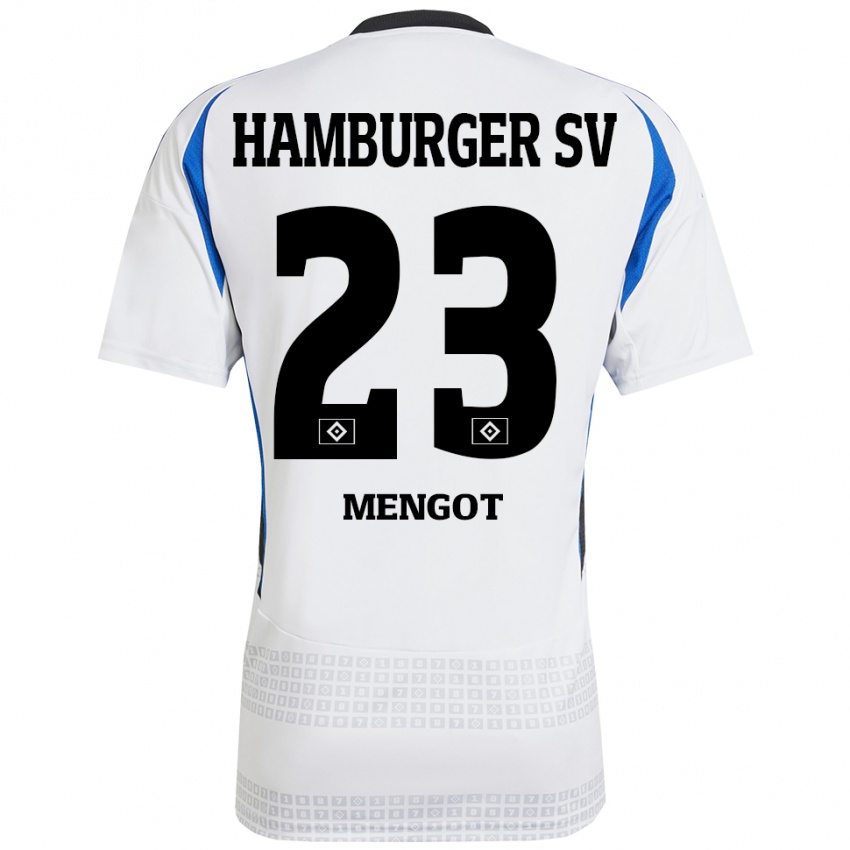 Hombre Camiseta Ayukayoh Mengot #23 Blanco Azul 1ª Equipación 2024/25 La Camisa Chile