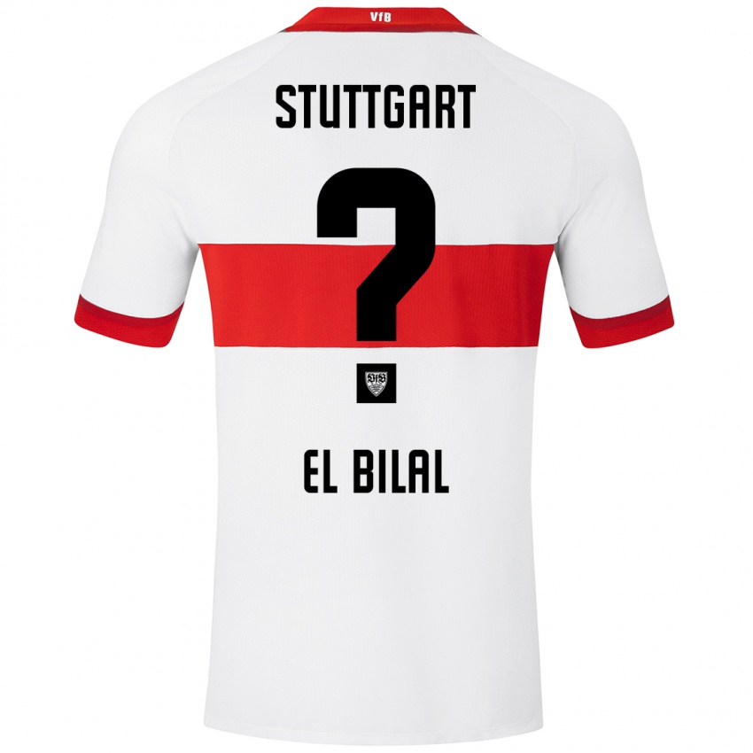 Hombre Camiseta El Bilal Touré #0 Blanco Rojo 1ª Equipación 2024/25 La Camisa Chile