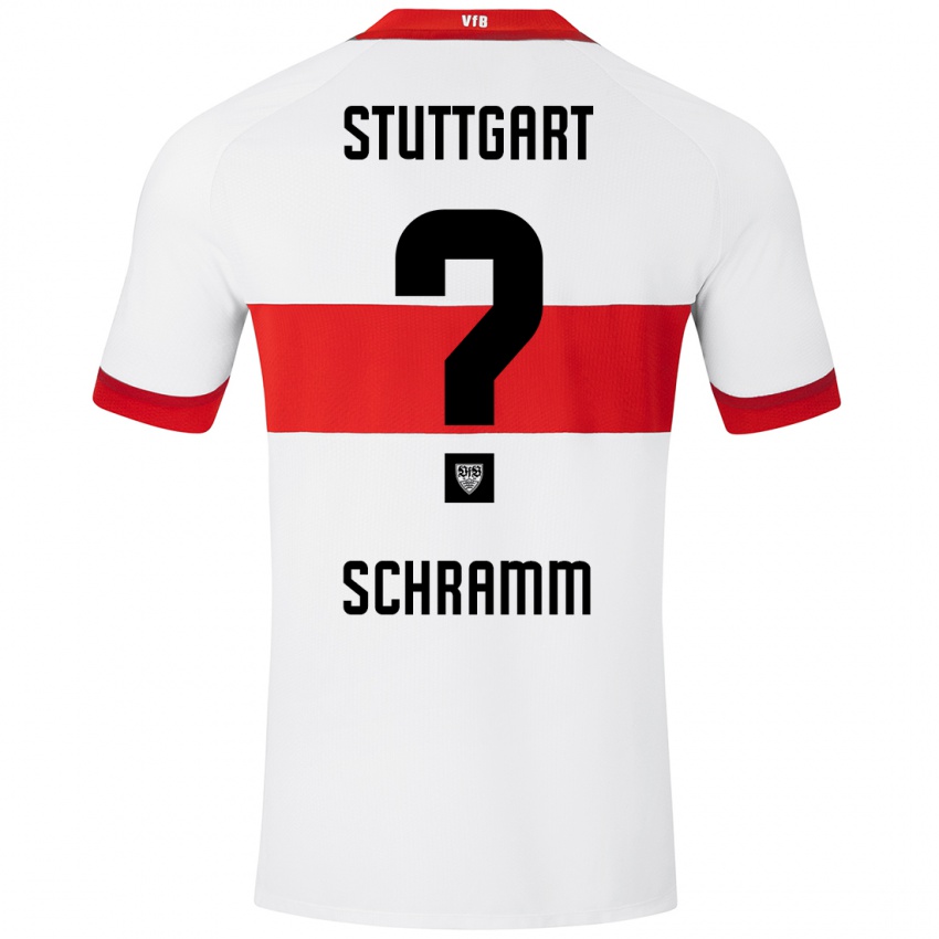 Hombre Camiseta Collin Schramm #0 Blanco Rojo 1ª Equipación 2024/25 La Camisa Chile