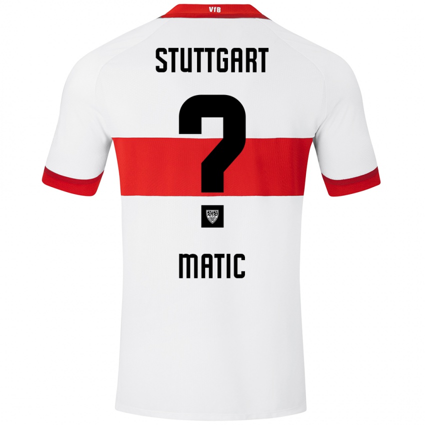 Hombre Camiseta Nikolas Matic #0 Blanco Rojo 1ª Equipación 2024/25 La Camisa Chile