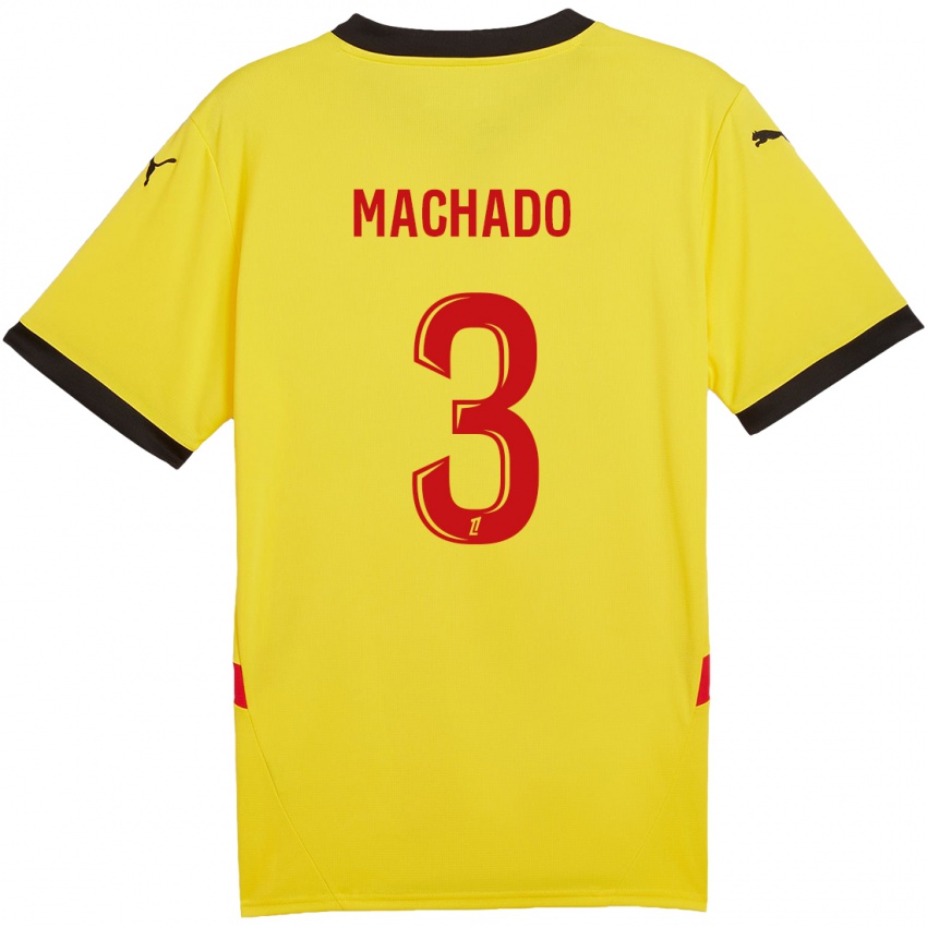 Hombre Camiseta Deiver Machado #3 Amarillo Rojo 1ª Equipación 2024/25 La Camisa Chile