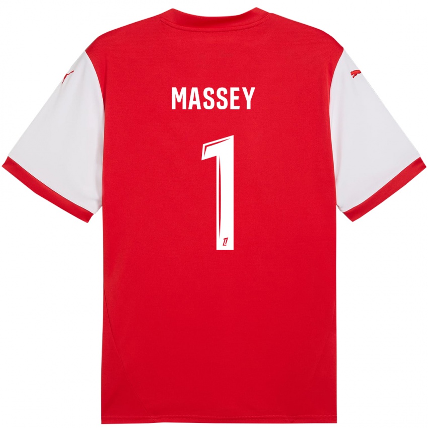 Hombre Camiseta Kayza Massey #1 Rojo Blanco 1ª Equipación 2024/25 La Camisa Chile