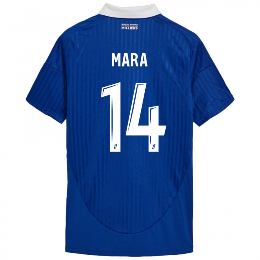 Hombre Camiseta Sékou Mara #14 Azul Blanco 1ª Equipación 2024/25 La Camisa Chile