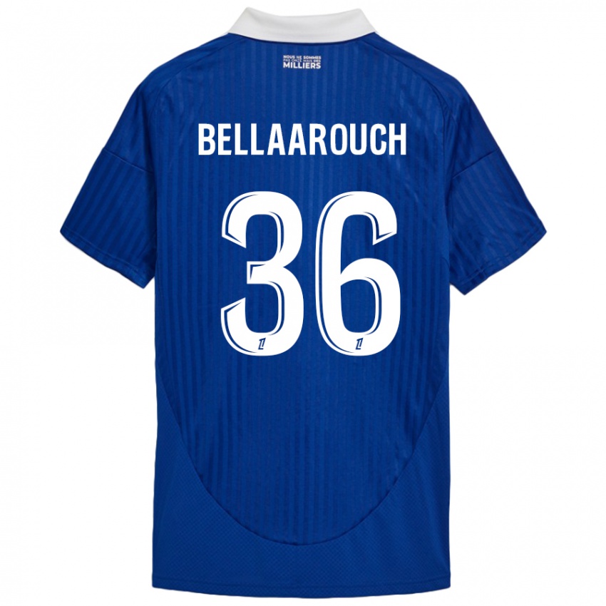 Hombre Camiseta Alaa Bellaarouch #36 Azul Blanco 1ª Equipación 2024/25 La Camisa Chile