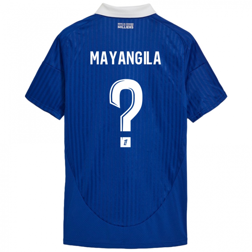 Hombre Camiseta Ryan Tutu Mayangila #0 Azul Blanco 1ª Equipación 2024/25 La Camisa Chile