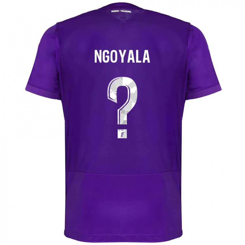 Hombre Camiseta Frédéric Efuele Ngoyala #0 Morado Blanco 1ª Equipación 2024/25 La Camisa Chile