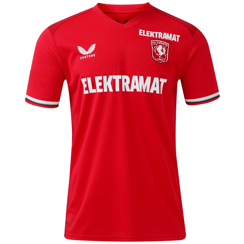 Hombre Camiseta Sofie Rianne Vermeer #28 Rojo Blanco 1ª Equipación 2024/25 La Camisa Chile