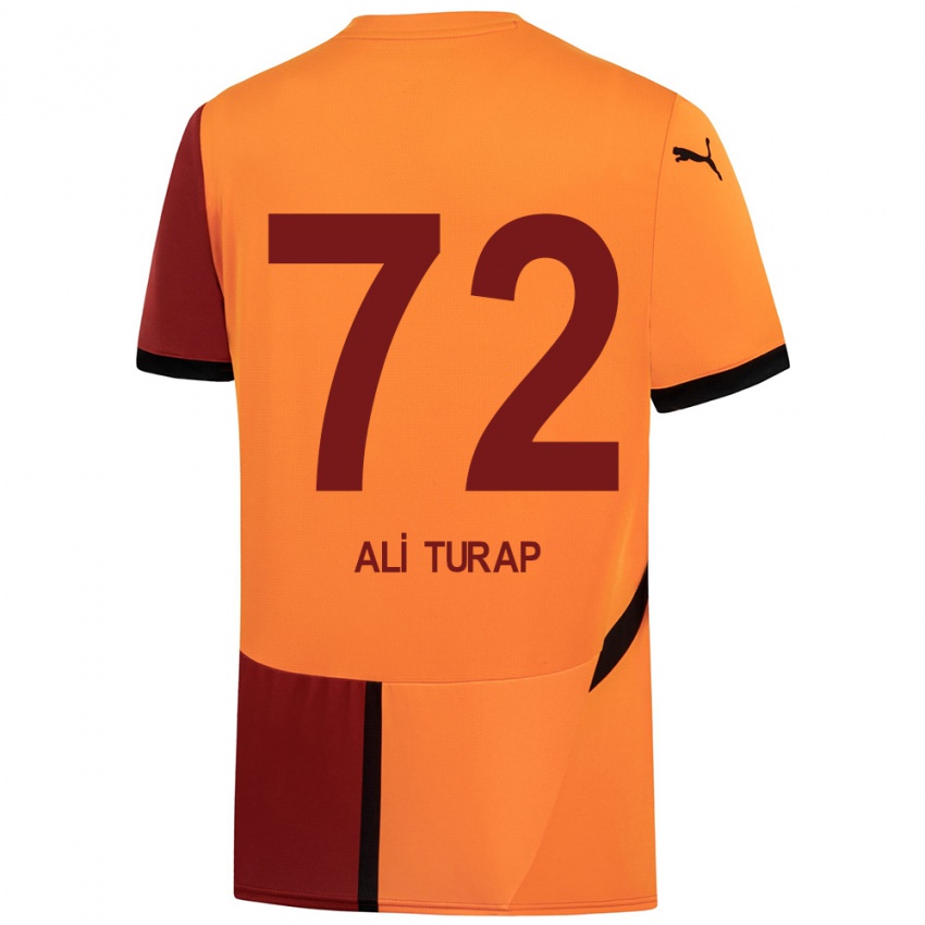 Hombre Camiseta Ali Turap Bülbül #72 Amarillo Rojo 1ª Equipación 2024/25 La Camisa Chile