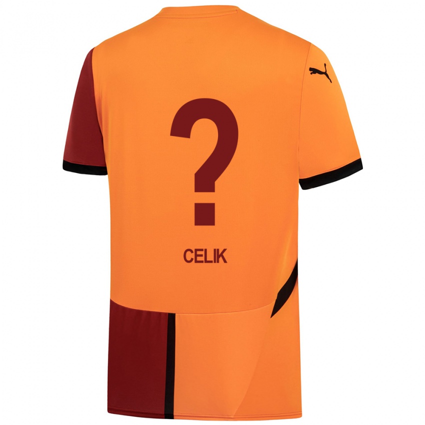 Hombre Camiseta Berke Celik #0 Amarillo Rojo 1ª Equipación 2024/25 La Camisa Chile