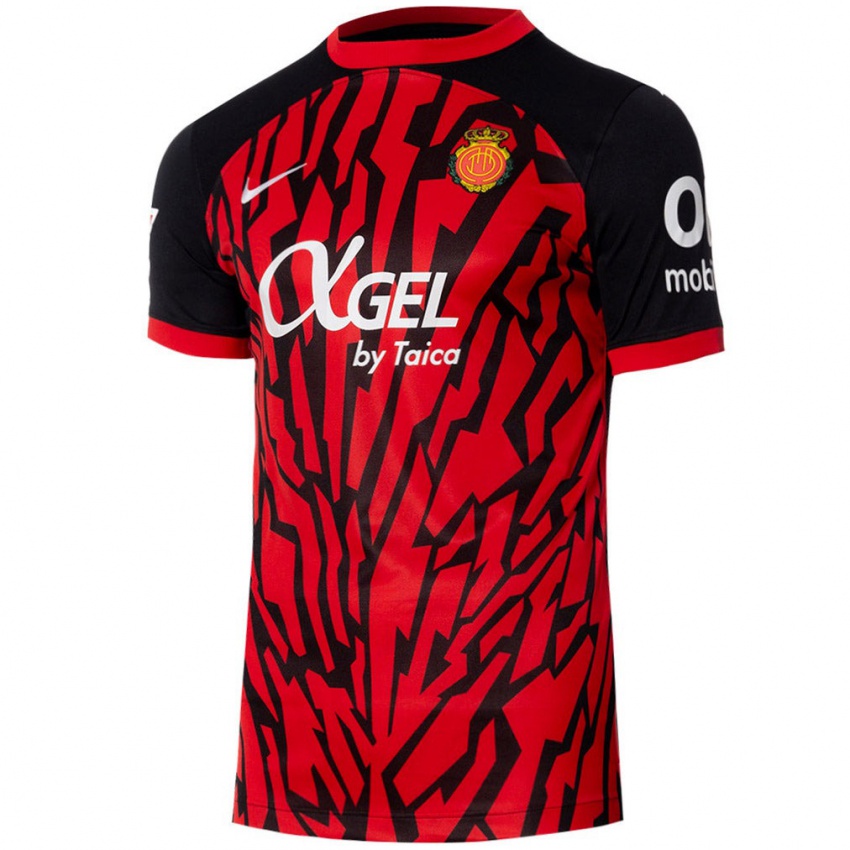 Hombre Camiseta Dominik Greif #1 Negro Rojo 1ª Equipación 2024/25 La Camisa Chile