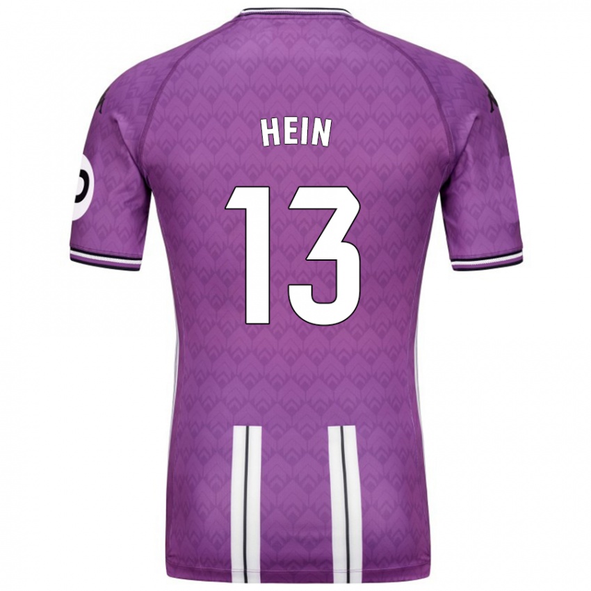 Hombre Camiseta Karl Hein #13 Púrpura Blanco 1ª Equipación 2024/25 La Camisa Chile