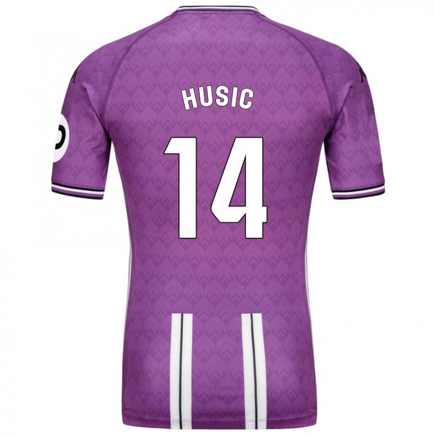 Hombre Camiseta Salih Husic #14 Púrpura Blanco 1ª Equipación 2024/25 La Camisa Chile