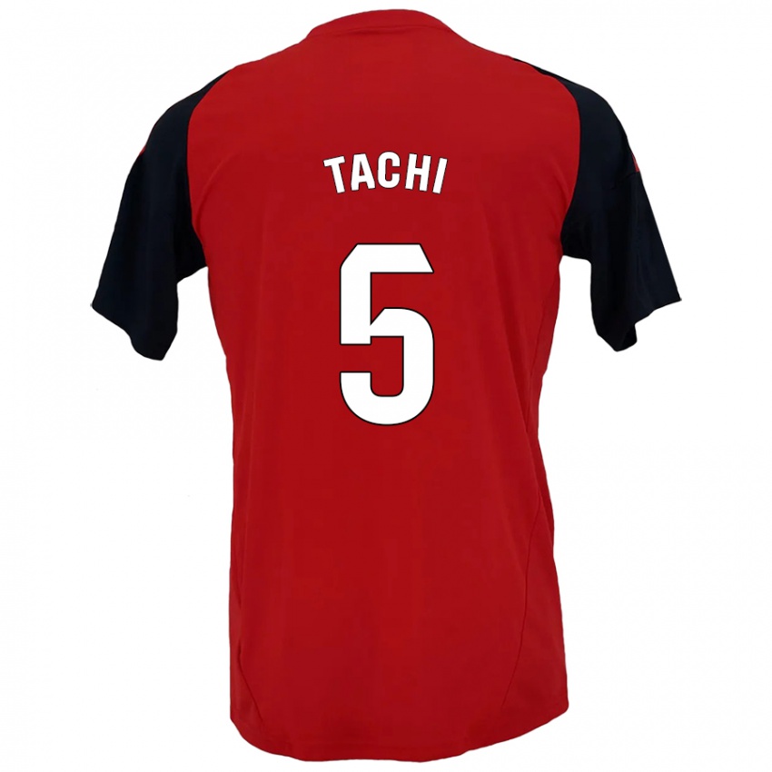 Hombre Camiseta Tachi #5 Rojo Negro 1ª Equipación 2024/25 La Camisa Chile