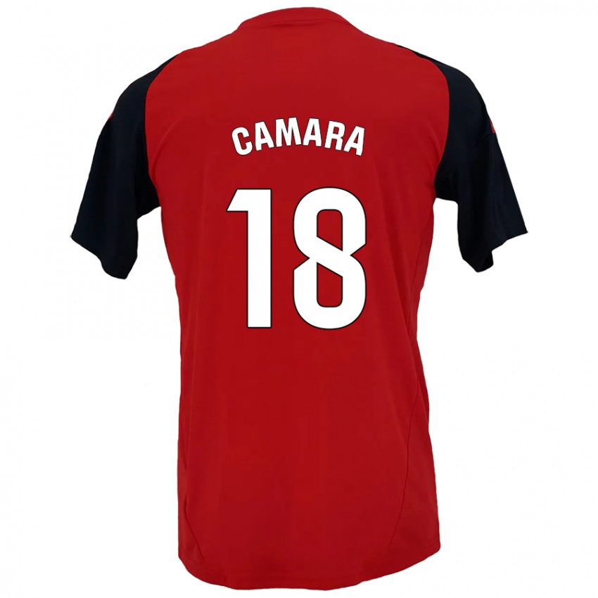 Hombre Camiseta Aaron Cámara #18 Rojo Negro 1ª Equipación 2024/25 La Camisa Chile