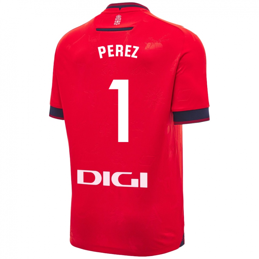 Hombre Camiseta Silvia Pérez Fernández De Romarategui #1 Rojo Blanco 1ª Equipación 2024/25 La Camisa Chile