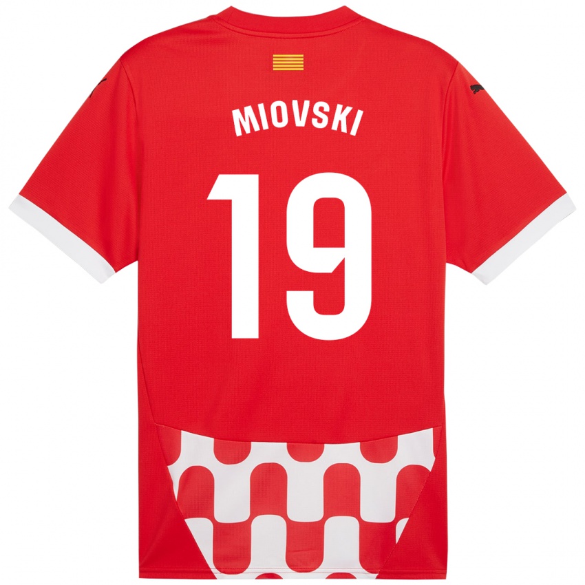 Hombre Camiseta Bojan Miovski #19 Rojo Blanco 1ª Equipación 2024/25 La Camisa Chile