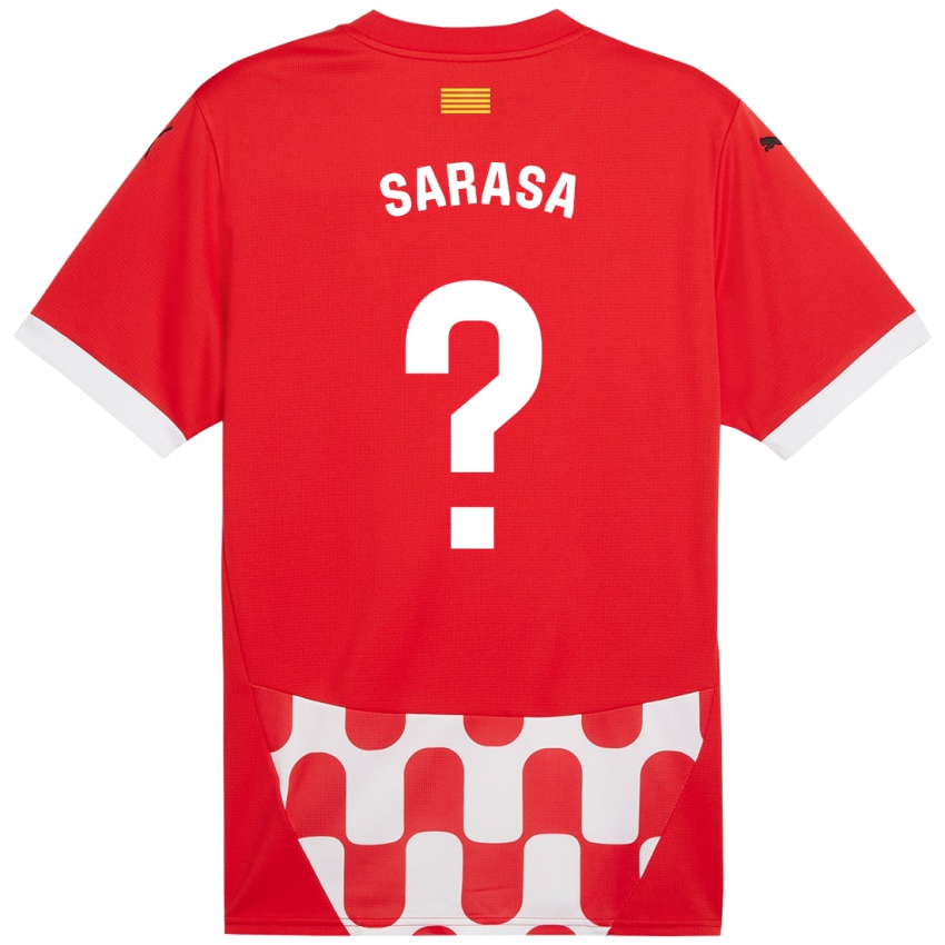 Hombre Camiseta Javier Sarasa #0 Rojo Blanco 1ª Equipación 2024/25 La Camisa Chile