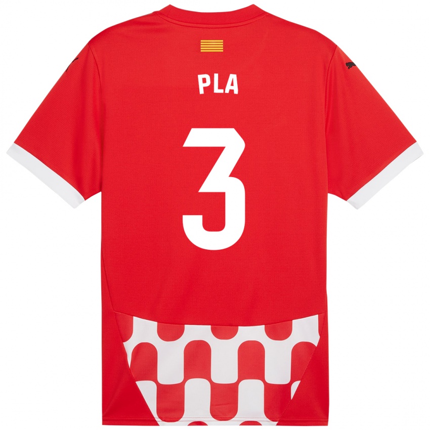 Hombre Camiseta Marta Pla #3 Rojo Blanco 1ª Equipación 2024/25 La Camisa Chile