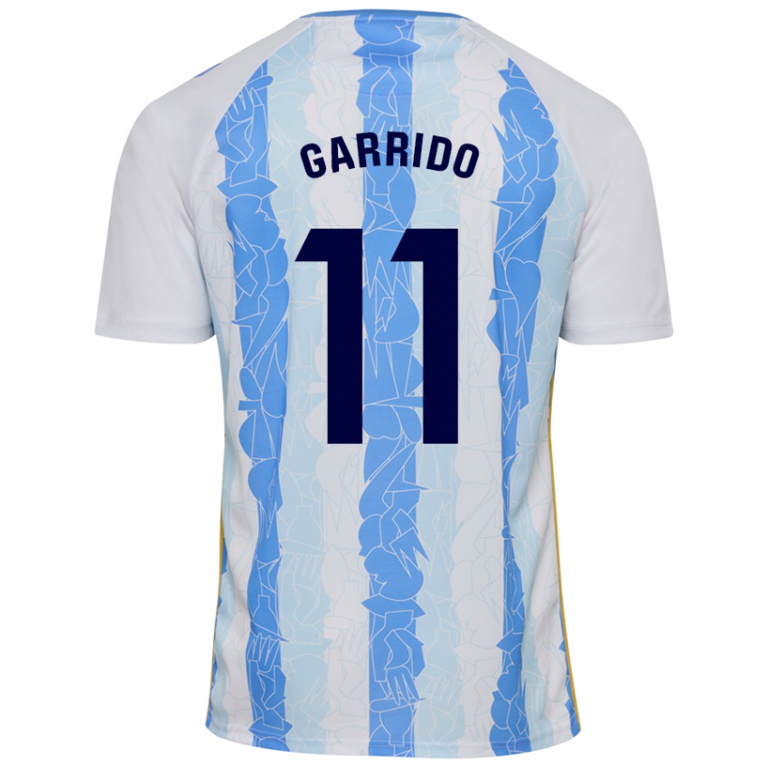 Hombre Camiseta Rafael Garrido #11 Blanco Azul 1ª Equipación 2024/25 La Camisa Chile