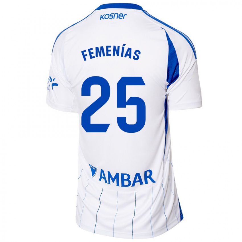 Hombre Camiseta Joan Femenías #25 Rojo Blanco 1ª Equipación 2024/25 La Camisa Chile