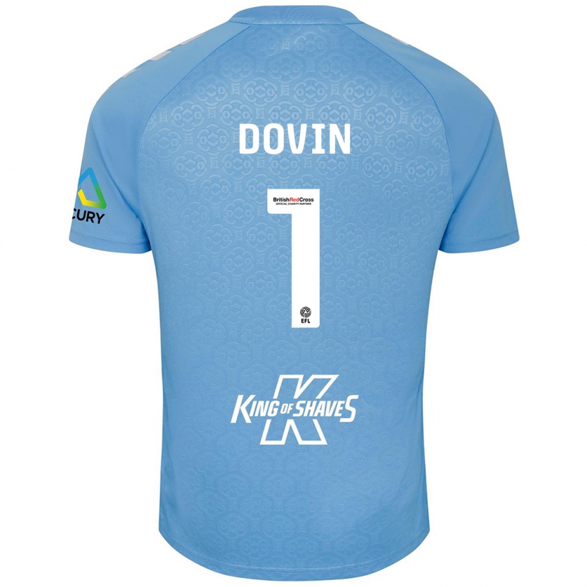 Hombre Camiseta Oliver Dovin #1 Azul Blanco 1ª Equipación 2024/25 La Camisa Chile