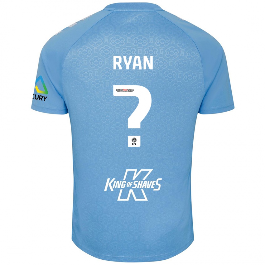 Hombre Camiseta Kain Ryan #0 Azul Blanco 1ª Equipación 2024/25 La Camisa Chile