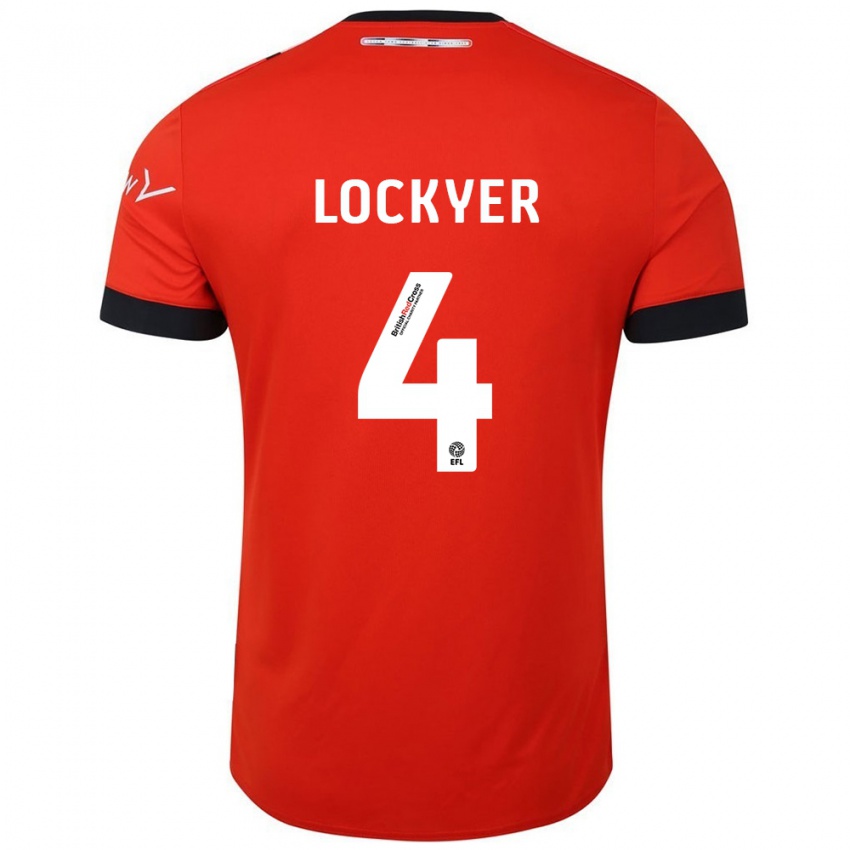 Hombre Camiseta Tom Lockyer #4 Naranja Negro 1ª Equipación 2024/25 La Camisa Chile