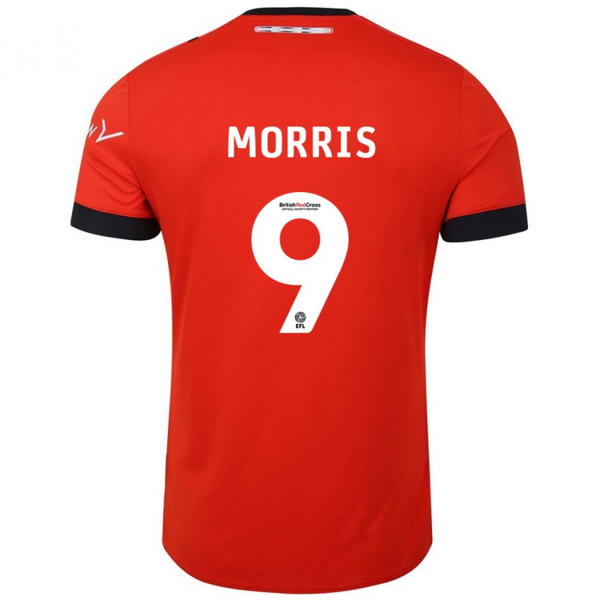 Hombre Camiseta Carlton Morris #9 Naranja Negro 1ª Equipación 2024/25 La Camisa Chile