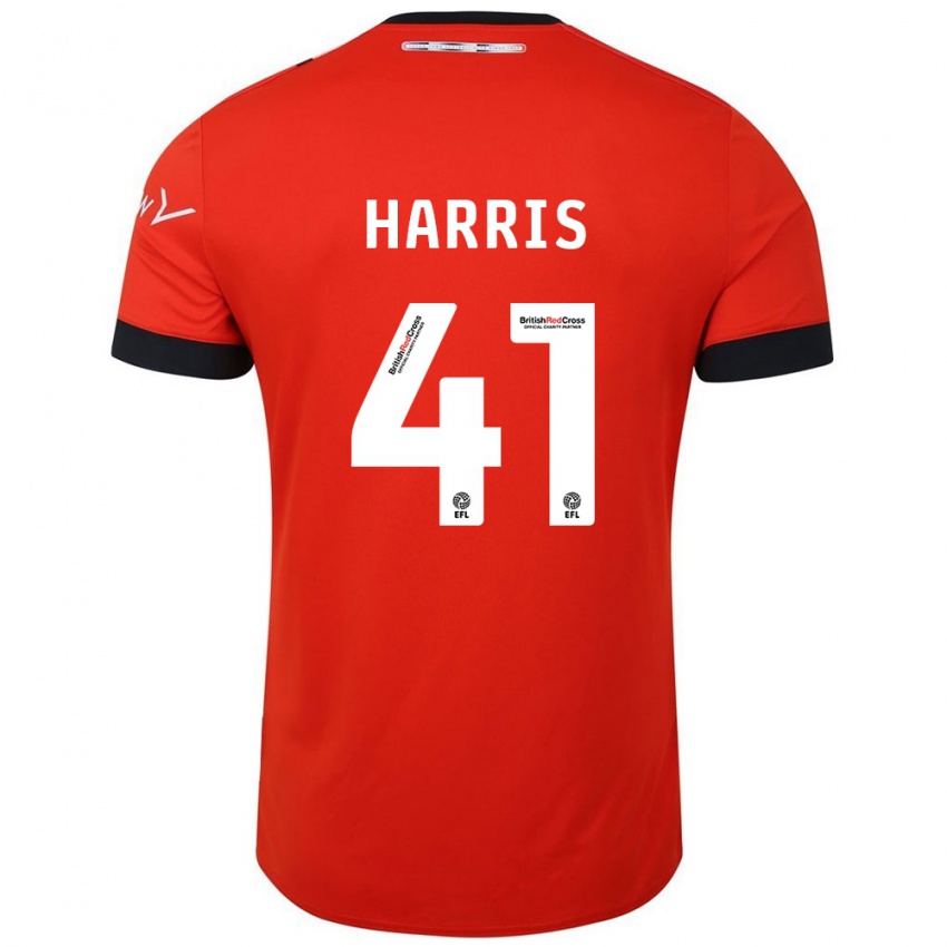 Hombre Camiseta Taylan Harris #41 Naranja Negro 1ª Equipación 2024/25 La Camisa Chile