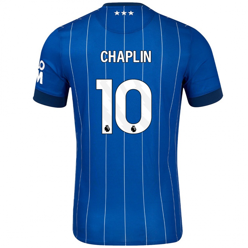 Hombre Camiseta Conor Chaplin #10 Azul Marino 1ª Equipación 2024/25 La Camisa Chile