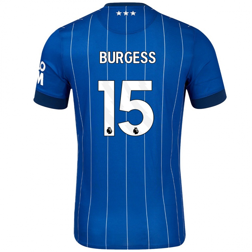 Hombre Camiseta Cameron Burgess #15 Azul Marino 1ª Equipación 2024/25 La Camisa Chile