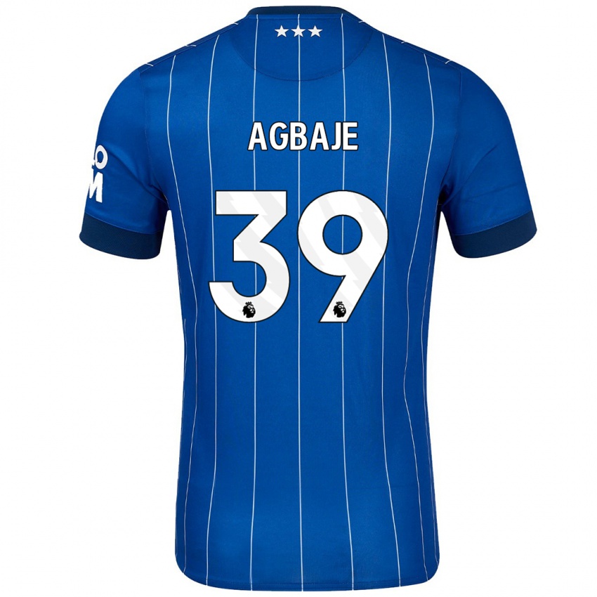 Hombre Camiseta Edwin Agbaje #39 Azul Marino 1ª Equipación 2024/25 La Camisa Chile